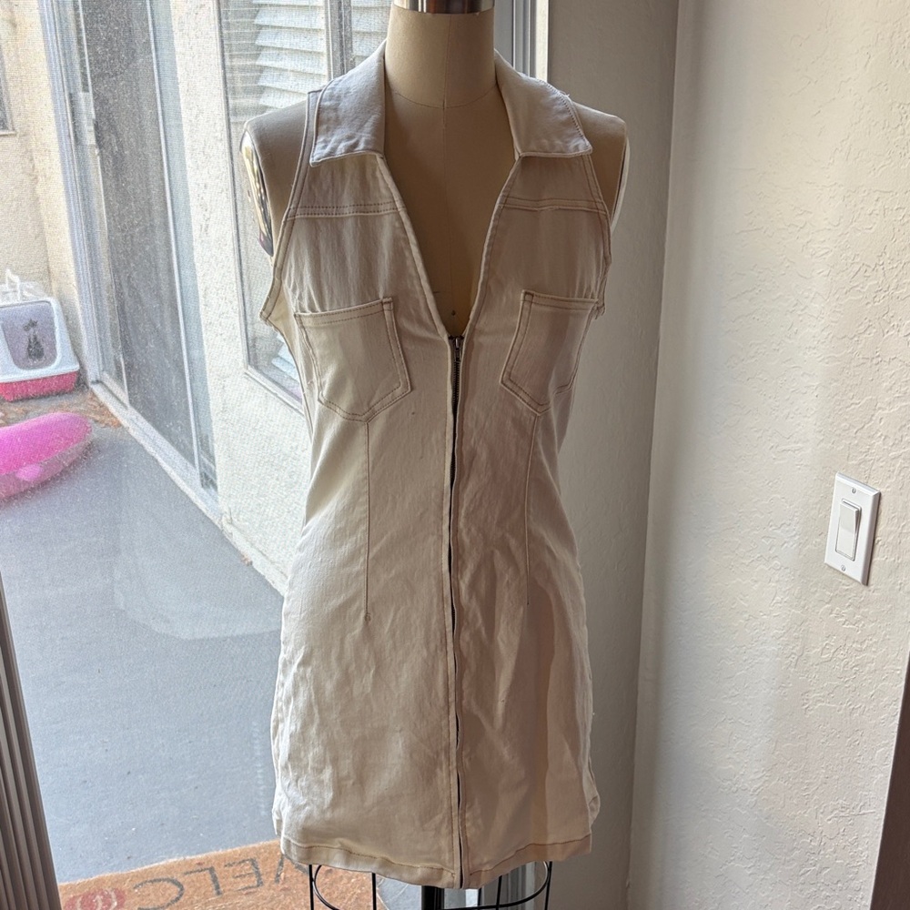 Altar’D State Zip-Front denim dress